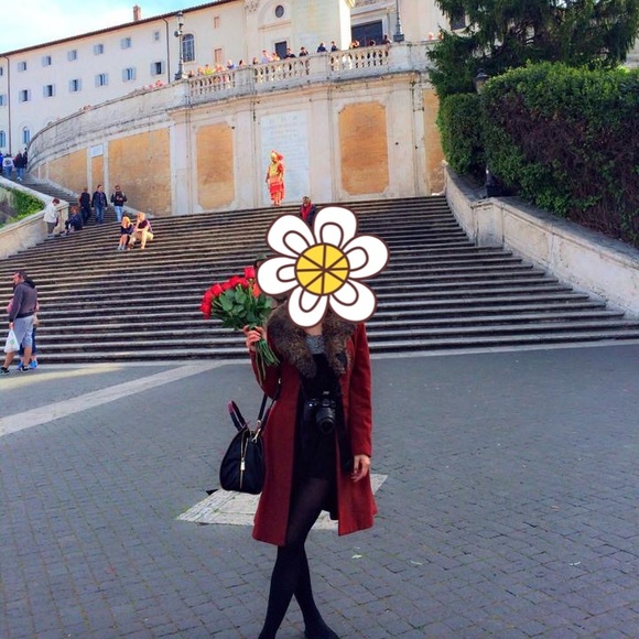 Fitted coat with detachable faux fur collar - Picture 4 of 8